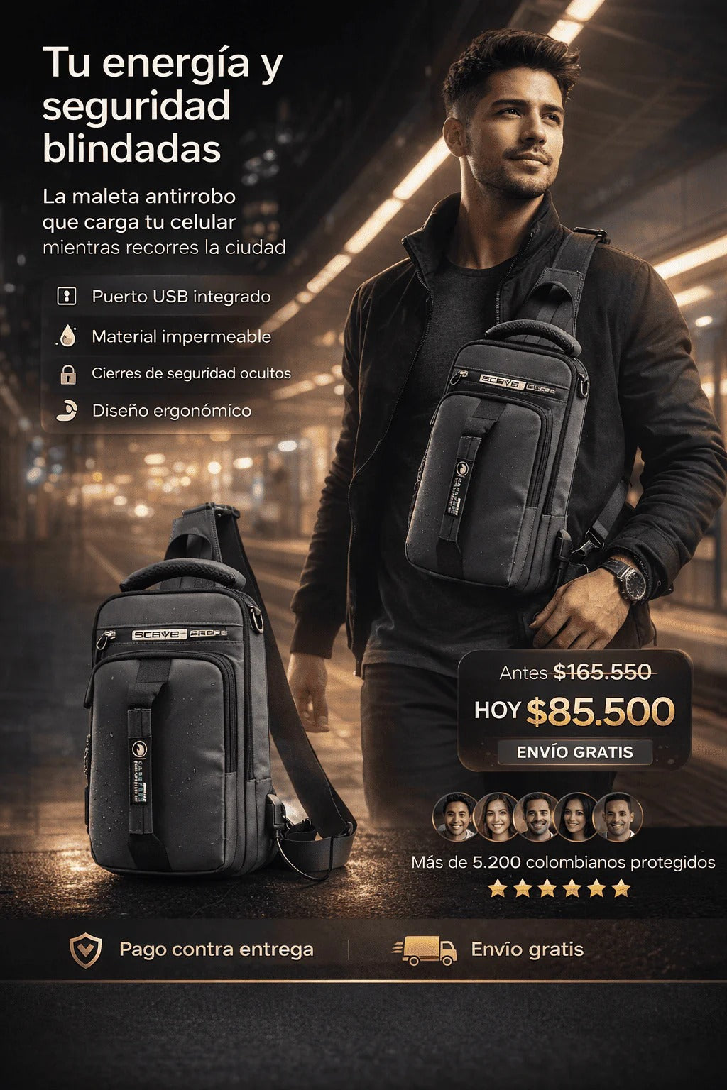 Bolso Anti-Robo Pro- Seguridad de verdad
